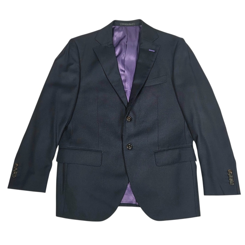 Ledbury Loro Piana Virgin‎ Wool Super 130's Four Seasons Dark Blue Blazer Sz 40R